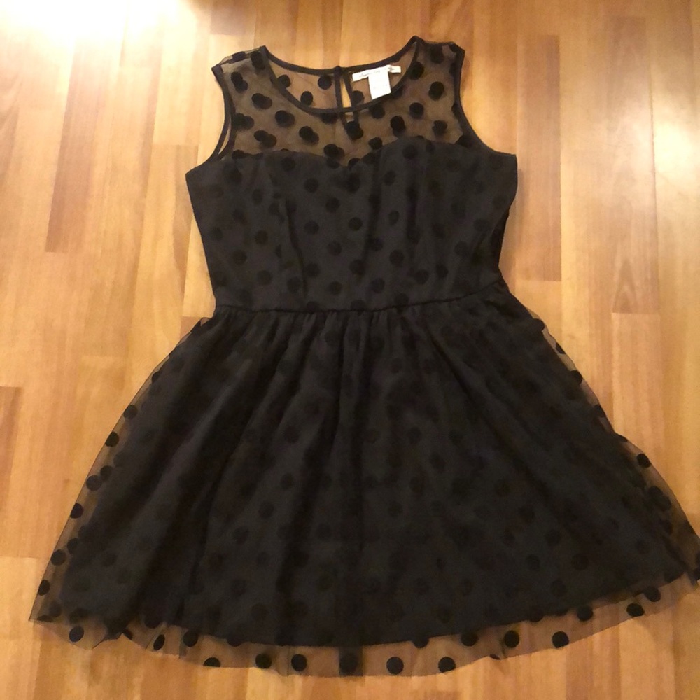 American Rag Black Polk a Dot Dress